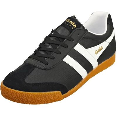 Baskets - Gola - HARRIER - Cuir - Homme - Boucle de serrage - Noir blanc Noir - Publicité Baskets - Gola - HARRIER - Cuir - Homme - Boucle de serrage - Noir blanc Noir - Publicité