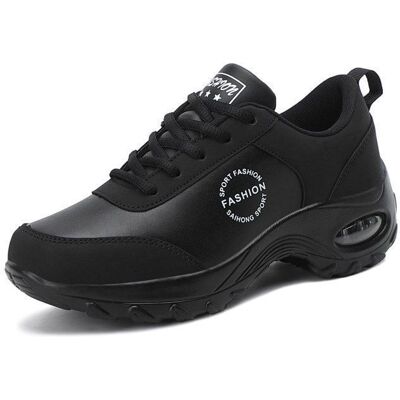 CHAUSSURES MULTISPORT Femme - HENRVIEG - Léger et Confortable - Air Coussin Course Basket - Noir Noir - Publicité CHAUSSURES MULTISPORT Femme - HENRVIEG - Léger et Confortable - Air Coussin Course Basket - Noir Noir - Publicité