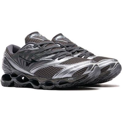 Baskets - MIZUNO - Wave Prophecy LS - Noir / Gris métallique - Infinity Wave - Maille 3D Gris - Publicité Baskets - MIZUNO - Wave Prophecy LS - Noir / Gris métallique - Infinity Wave - Maille 3D Gris - Publicité