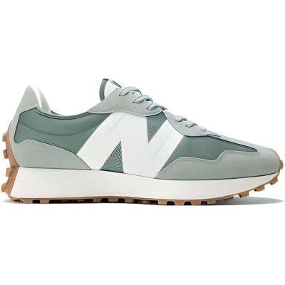 Basket Homme New Balance 327 - MS327MS - Vert - Lacets - Cuir Vert - Publicité Basket Homme New Balance 327 - MS327MS - Vert - Lacets - Cuir Vert - Publicité