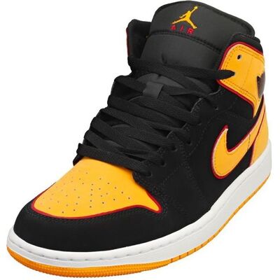 Nike Jordan Noir & Orange Air Jordan 1 Mid SE Baskets - Noir & Orange - Baskets - Publicité Nike Jordan Noir & Orange Air Jordan 1 Mid SE Baskets - Noir & Orange - Baskets - Publicité