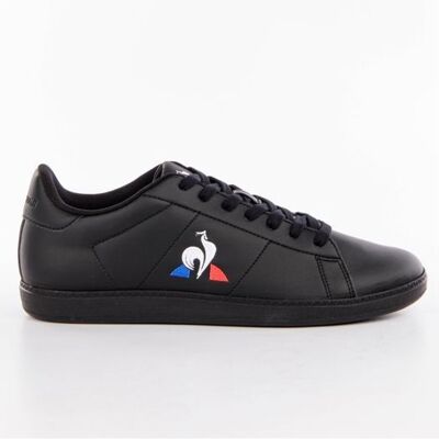Basket Le Coq Sportif Homme Courtset Noir cuir Noir - Publicité Basket Le Coq Sportif Homme Courtset Noir cuir Noir - Publicité