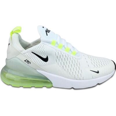 Basket Femme Nike Air Max 270 Blanc AH6789-108 - Textile - Lacets - Plat Blanc - Publicité Basket Femme Nike Air Max 270 Blanc AH6789-108 - Textile - Lacets - Plat Blanc - Publicité