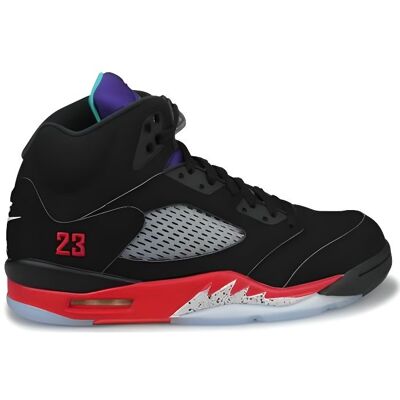 Basket Air Jordan 5 Retro - Nike - Top 3 Noir CZ1786-001 - Homme - Basket-ball - Indoor - Respirant Noir - Publicité Basket Air Jordan 5 Retro - Nike - Top 3 Noir CZ1786-001 - Homme - Basket-ball - Indoor - Respirant Noir - Publicité