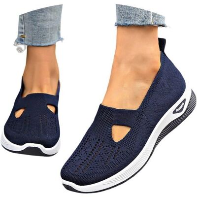 NOBRAND Femme Confortable Ete Chaussures de Marche À Plateforme Semelle Antidérapante BasketRespirant Chaussures CHAUSSURES MULTISPORTNavy Bleu - Publicité NOBRAND Femme Confortable Ete Chaussures de Marche À Plateforme Semelle Antidérapante BasketRespirant Chaussures CHAUSSURES MULTISPORTNavy Bleu - Publicité