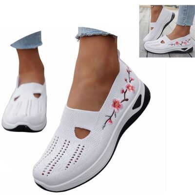 NOBRAND CHAUSSURES MULTISPORT Chaussure Femme sans Lacet Chaussures Respirantes pour Sneakers Ete Confortable Pieds Larges Baskets Chaussure Blanc - Publicité NOBRAND CHAUSSURES MULTISPORT Chaussure Femme sans Lacet Chaussures Respirantes pour Sneakers Ete Confortable Pieds Larges Baskets Chaussure Blanc - Publicité
