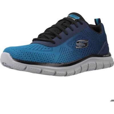 Chaussures de fitness - SKECHERS - Track Ripkent - Homme - Bleu/Blanc - Route Blanc - Publicité Chaussures de fitness - SKECHERS - Track Ripkent - Homme - Bleu/Blanc - Route Blanc - Publicité