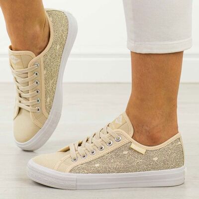 Baskets Femme Lee Cooper Beige Beige - Publicité Baskets Femme Lee Cooper Beige Beige - Publicité