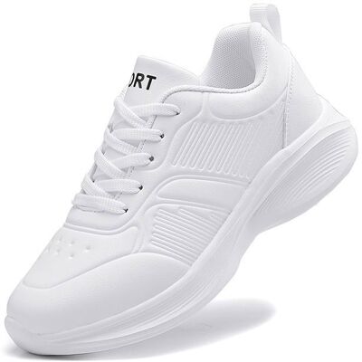 CHAUSSURES MULTISPORT Femme - HENRVIEG - Léger et Confortable Course - Blanc Blanc - Publicité CHAUSSURES MULTISPORT Femme - HENRVIEG - Léger et Confortable Course - Blanc Blanc - Publicité
