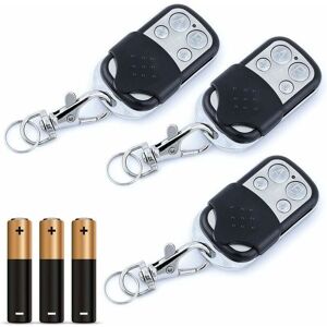 Télécommande Universelle - NAMOTU - 43392 MHz - Programmation Auto-apprenante - 4 Canaux - Design Compact Noir - Publicité Télécommande Universelle - NAMOTU - 43392 MHz - Programmation Auto-apprenante - 4 Canaux - Design Compact Noir - Publicité