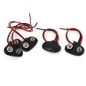 SOURCING MAP 5 Pièces noir PU je tape 12cm câblé socle de connecteur 9V batterie Clip Snap - Publicité SOURCING MAP 5 Pièces noir PU je tape 12cm câblé socle de connecteur 9V batterie Clip Snap - Publicité