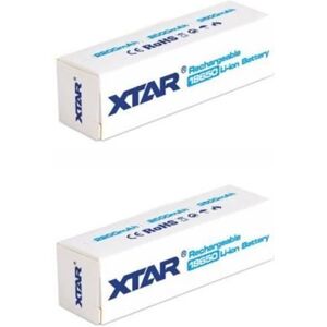 2 Batterie rechargeable Li-ion 3500mAh Xtar 18650 3.7v avec protection - - Publicité 2 Batterie rechargeable Li-ion 3500mAh Xtar 18650 3.7v avec protection - - Publicité