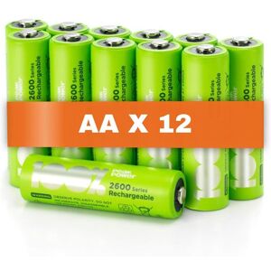 Piles Rechargeables AA - ZUUKO - 100% PeakPower - 2300 mAh - Pré-Chargées - Lot de 12 - Publicité Piles Rechargeables AA - ZUUKO - 100% PeakPower - 2300 mAh - Pré-Chargées - Lot de 12 - Publicité