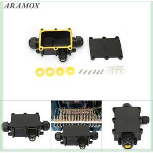 ARAMOX Boîte à jonction IP68 Boîte de jonction étanche IP68 Câble de boîtier électrique de connexion auto cosses À double 3 voies - Publicité ARAMOX Boîte à jonction IP68 Boîte de jonction étanche IP68 Câble de boîtier électrique de connexion auto cosses À double 3 voies - Publicité