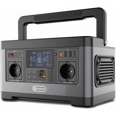 Centrale électrique portable - FLASHFISH - P63 - 140400mAh - 500W - 11 ports de sortie Noir - Publicité Centrale électrique portable - FLASHFISH - P63 - 140400mAh - 500W - 11 ports de sortie Noir - Publicité