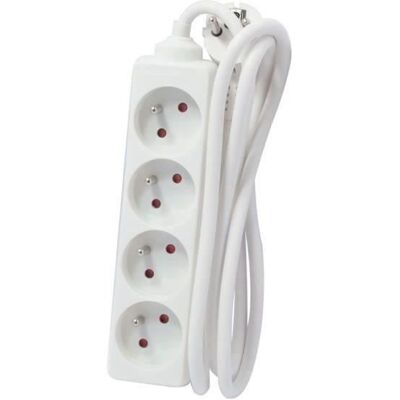 CHACON Bloc multiprise rallonge 4 prises 16A 5m blanc Blanc - Publicité CHACON Bloc multiprise rallonge 4 prises 16A 5m blanc Blanc - Publicité