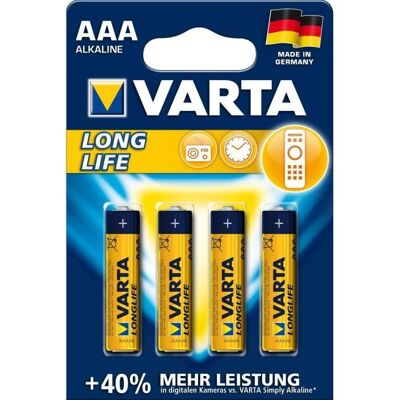 4 PILES LR03 - AAA (Micro) (4103) VARTA - Publicité 4 PILES LR03 - AAA (Micro) (4103) VARTA - Publicité