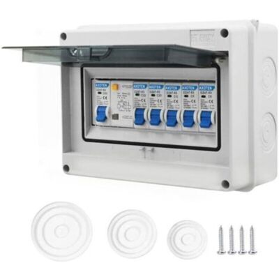 GOODSELLING Panneau de Disjoncteur dunité de Consommateur à 4 Voies Boîte de Disjoncteur de FuiteTableau Electrique EtanchDisjoncteurs éle Blanc - Publicité GOODSELLING Panneau de Disjoncteur dunité de Consommateur à 4 Voies Boîte de Disjoncteur de FuiteTableau Electrique EtanchDisjoncteurs éle Blanc - Publicité