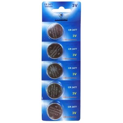 Lot de 5 Piles bouton plates lithium type CR2477 compatibles DL2477 ECR2477 BR2477 3V - Visiodirect - Bleu - Publicité Lot de 5 Piles bouton plates lithium type CR2477 compatibles DL2477 ECR2477 BR2477 3V - Visiodirect - Bleu - Publicité