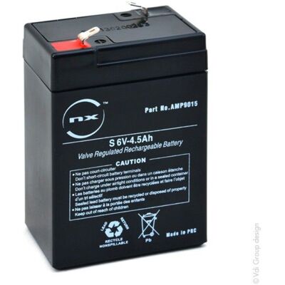 FULBAT Batterie plomb AGM S 6V-4.5Ah 6V 4.5Ah T1 Noir - Publicité FULBAT Batterie plomb AGM S 6V-4.5Ah 6V 4.5Ah T1 Noir - Publicité