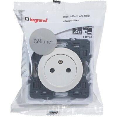 LEGRAND - Céliane Surface - Blanc - 250 V - Electrical outlet - Publicité LEGRAND - Céliane Surface - Blanc - 250 V - Electrical outlet - Publicité