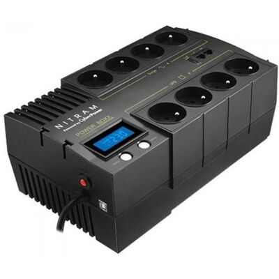 Onduleur - NITRAM - POWER BOXX 700VA - 8 prises - Écran LCD - AVR Noir - Publicité Onduleur - NITRAM - POWER BOXX 700VA - 8 prises - Écran LCD - AVR Noir - Publicité