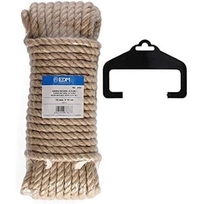 Corde naturelle en Yute BIO - EDM - 15 m - 3 têtes - 10 mm - Couleur Naturel - Publicité Corde naturelle en Yute BIO - EDM - 15 m - 3 têtes - 10 mm - Couleur Naturel - Publicité
