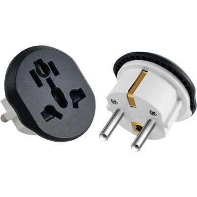 123 Lot de 2 Adaptateur Prise Universel de Voyage Type-E/F Prise France vers USA Royaume-Uni la Chine lItalie la Suisse -Yuan Noir - Publicité 123 Lot de 2 Adaptateur Prise Universel de Voyage Type-E/F Prise France vers USA Royaume-Uni la Chine lItalie la Suisse -Yuan Noir - Publicité