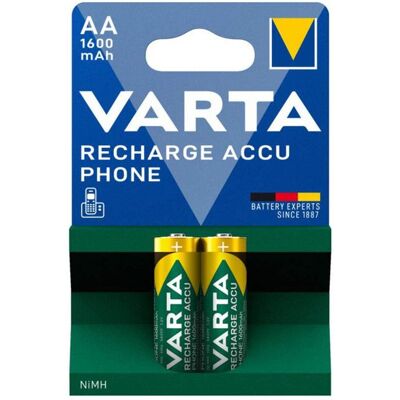 Varta Lot de 2 piles rechargeables AA LR06 NIMH 1600 MAH - Accessoires et entretien - (165129) - Publicité Varta Lot de 2 piles rechargeables AA LR06 NIMH 1600 MAH - Accessoires et entretien - (165129) - Publicité
