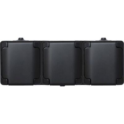 Schneider Prise multiple - BRYZA - KOS - Étanche IP54 - 3x 2P+T - Noir extérieur Noir - Publicité Schneider Prise multiple - BRYZA - KOS - Étanche IP54 - 3x 2P+T - Noir extérieur Noir - Publicité