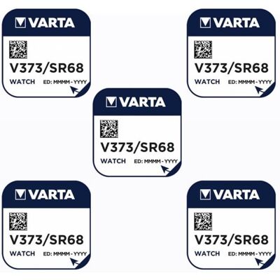 Varta 5 Piles oxyde argent V373 SR916SW SR68 373 155V - Publicité Varta 5 Piles oxyde argent V373 SR916SW SR68 373 155V - Publicité