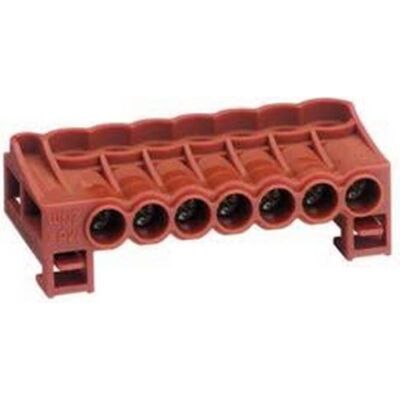 Hager - KN07P - 7 x 25 mm2 - Cage clamp - Terminal block - Publicité Hager - KN07P - 7 x 25 mm2 - Cage clamp - Terminal block - Publicité