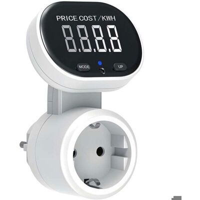 Compteur dénergie électrique - DEMA - Enowelir - Écran rotatif 45° - Max 3680W - 7 modes - Précision +/-2% Blanc - Publicité Compteur dénergie électrique - DEMA - Enowelir - Écran rotatif 45° - Max 3680W - 7 modes - Précision +/-2% Blanc - Publicité