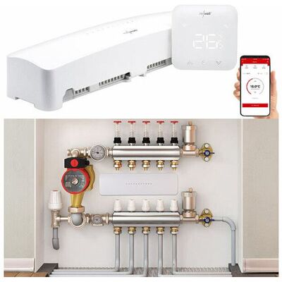 REVOLT Actionneur de chauffage au sol connecté FHS-800.app avec thermostat déporté Blanc - Publicité REVOLT Actionneur de chauffage au sol connecté FHS-800.app avec thermostat déporté Blanc - Publicité