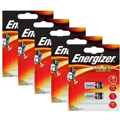 10 x Energizer LR1 1.5 V pile alCaline E90 MN9100 N AM5 910A - Publicité 10 x Energizer LR1 1.5 V pile alCaline E90 MN9100 N AM5 910A - Publicité