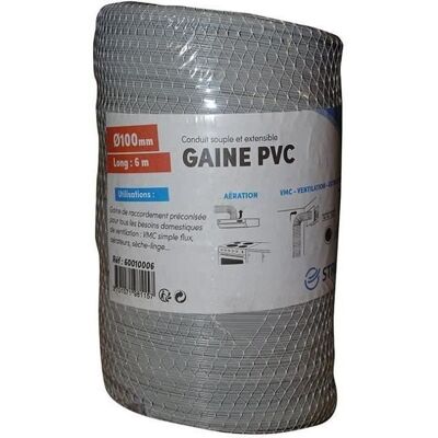 Conduit Flexible en PVC Gris Autogyre - 6m - Ø 100mm - Ventilation Salle de Bain - Publicité Conduit Flexible en PVC Gris Autogyre - 6m - Ø 100mm - Ventilation Salle de Bain - Publicité