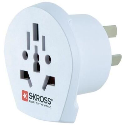Adaptateur de voyage - SKROSS - Country Australie - 150 pays - Supporte appareils puissants - Prise I Blanc - Publicité Adaptateur de voyage - SKROSS - Country Australie - 150 pays - Supporte appareils puissants - Prise I Blanc - Publicité
