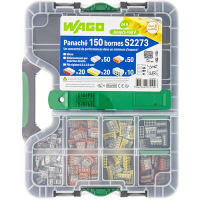 WAGO S2273 - Kit de bornes de connexion - 150 pièces - Publicité WAGO S2273 - Kit de bornes de connexion - 150 pièces - Publicité