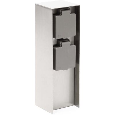 Wiltec - 2-way Outdoor Socket Stand - IP44 - Prise extérieure - Publicité Wiltec - 2-way Outdoor Socket Stand - IP44 - Prise extérieure - Publicité