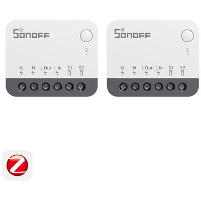 SONOFF Lot de 2 ZBMINI Interrupteur Intelligent Zigbee Extrême ZBMINIR2 Ultra-compacte Support dinterrupteur externe - Publicité SONOFF Lot de 2 ZBMINI Interrupteur Intelligent Zigbee Extrême ZBMINIR2 Ultra-compacte Support dinterrupteur externe - Publicité