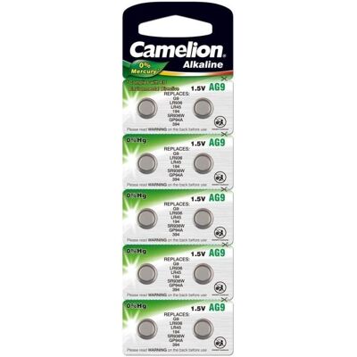 Camelion Pile bouton alcaline Camelion AG9-LR45-LR936-394 avec 72PX-1.5 V-50 mAh 699 Noir - Publicité Camelion Pile bouton alcaline Camelion AG9-LR45-LR936-394 avec 72PX-1.5 V-50 mAh 699 Noir - Publicité