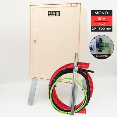 Coffret électrique de chantier - CARRÉ ROUGE - CO3060B3LC - 3 m - Monophasé 12 kW - Bornier IP2X Beige - Publicité Coffret électrique de chantier - CARRÉ ROUGE - CO3060B3LC - 3 m - Monophasé 12 kW - Bornier IP2X Beige - Publicité