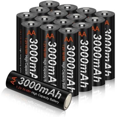 Lot de 16 Piles AA Rechargeables 3000mAh CITYORK - Publicité Lot de 16 Piles AA Rechargeables 3000mAh CITYORK - Publicité