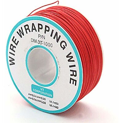 CARTLY MARKET Fil isolé rouge de 250 m 30 AWG (025 mm) âme massive en cuivre étamé Rouge - Publicité CARTLY MARKET Fil isolé rouge de 250 m 30 AWG (025 mm) âme massive en cuivre étamé Rouge - Publicité