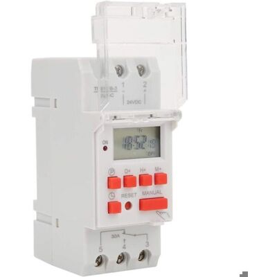 NOSHEIR Programmateur horaire numérique - Affichage LCD rétroéclairé - Précision à la seconde - Relais 30A 220V - Publicité NOSHEIR Programmateur horaire numérique - Affichage LCD rétroéclairé - Précision à la seconde - Relais 30A 220V - Publicité