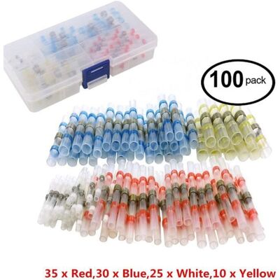 100pcs Cosses Electriques Souder Gaine Thermorétractable Terminaux Cuivre Electrique Souder Joint Fil Câble Connecteur Retrait Ther - Publicité 100pcs Cosses Electriques Souder Gaine Thermorétractable Terminaux Cuivre Electrique Souder Joint Fil Câble Connecteur Retrait Ther - Publicité