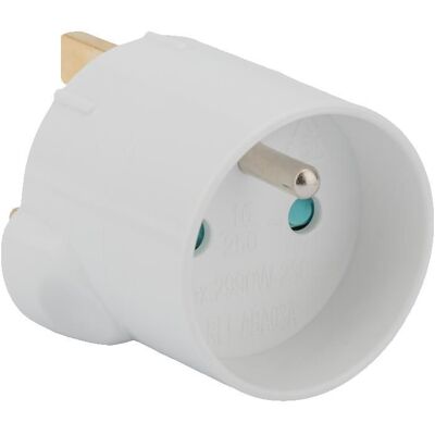 Adaptateur France /Royaume Uni - Zenitech Blanc - Publicité Adaptateur France /Royaume Uni - Zenitech Blanc - Publicité