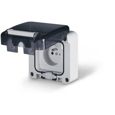 Prise extérieure Protecta IP66 Scame 16A - Gris - Publicité Prise extérieure Protecta IP66 Scame 16A - Gris - Publicité