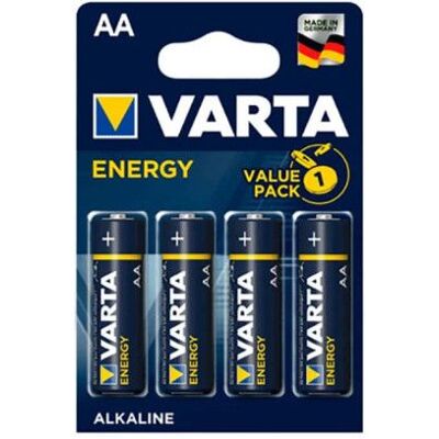 4 Piles LR06 AA VARTA Energy Value Pack - Publicité 4 Piles LR06 AA VARTA Energy Value Pack - Publicité