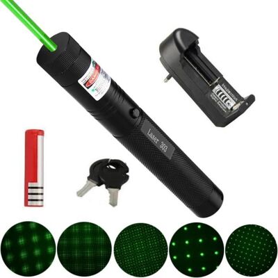 Pointeur laser - YOUNGKEE - 303 - Vert - 5 km - Batterie rechargeable 18650 Vert - Publicité Pointeur laser - YOUNGKEE - 303 - Vert - 5 km - Batterie rechargeable 18650 Vert - Publicité